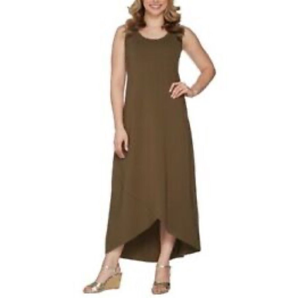 Isaac Mizrahi Hi-Low Tulip Hem Knit Dress